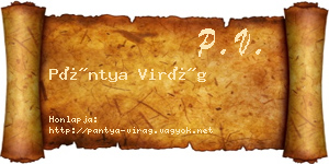 Pántya Virág névjegykártya